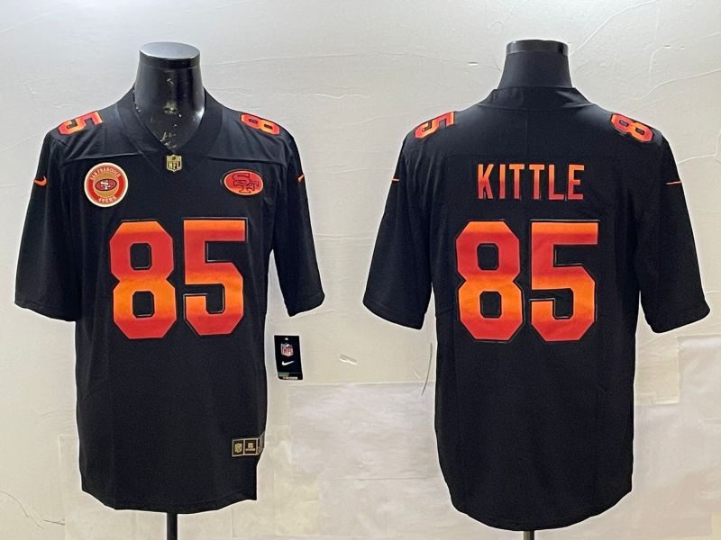 Men San Francisco 49ers #85 Kittle Black Fashion 2025 Nike Limited NFL Jersey style 6